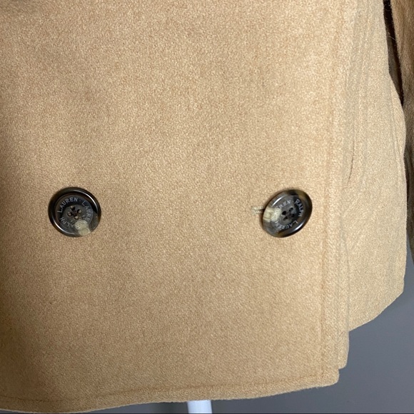 Lauren Ralph Lauren Camel Hair Peacoat Size 8 - Picture 12 of 14